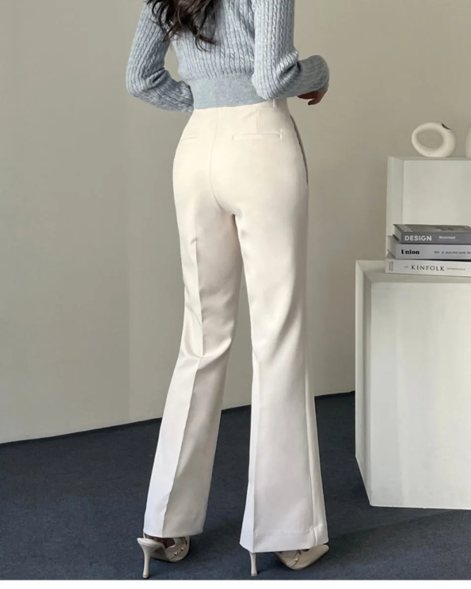 [ Pre- Order ] Stretchy Flared Pants