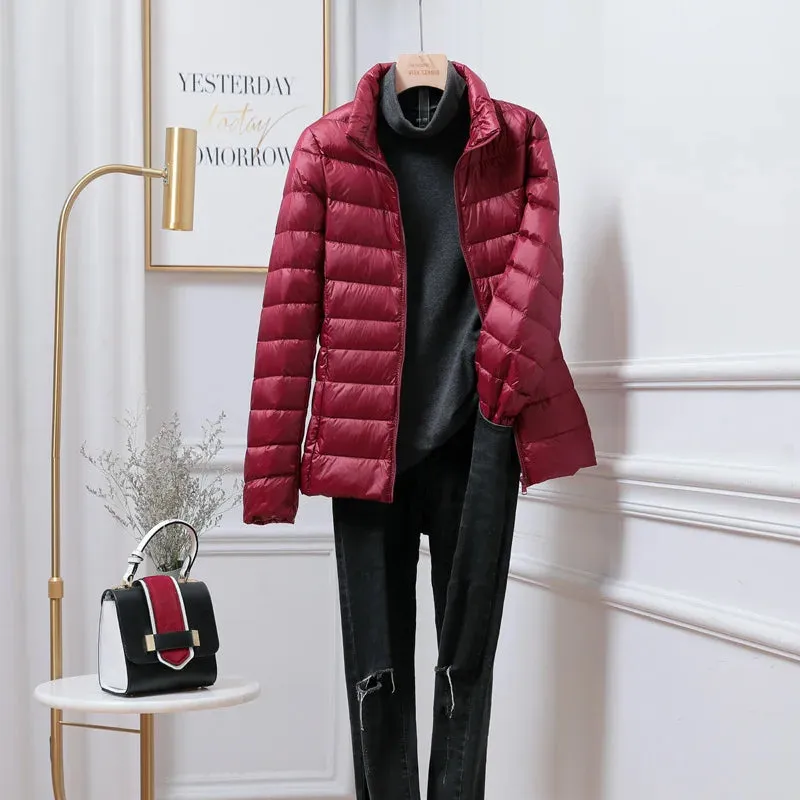 15 Colors Women Ultra Lightweight Puffer Jacket 2023 New Korean Fashion Hooded Short Female Wind-Resistant Breathable Down Coat