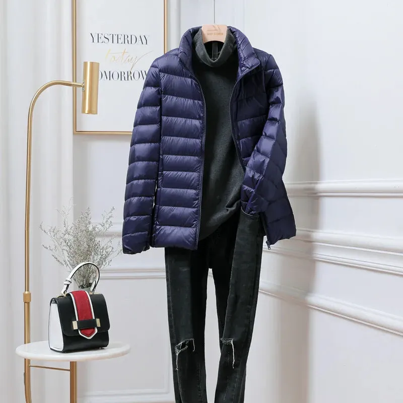 15 Colors Women Ultra Lightweight Puffer Jacket 2023 New Korean Fashion Hooded Short Female Wind-Resistant Breathable Down Coat