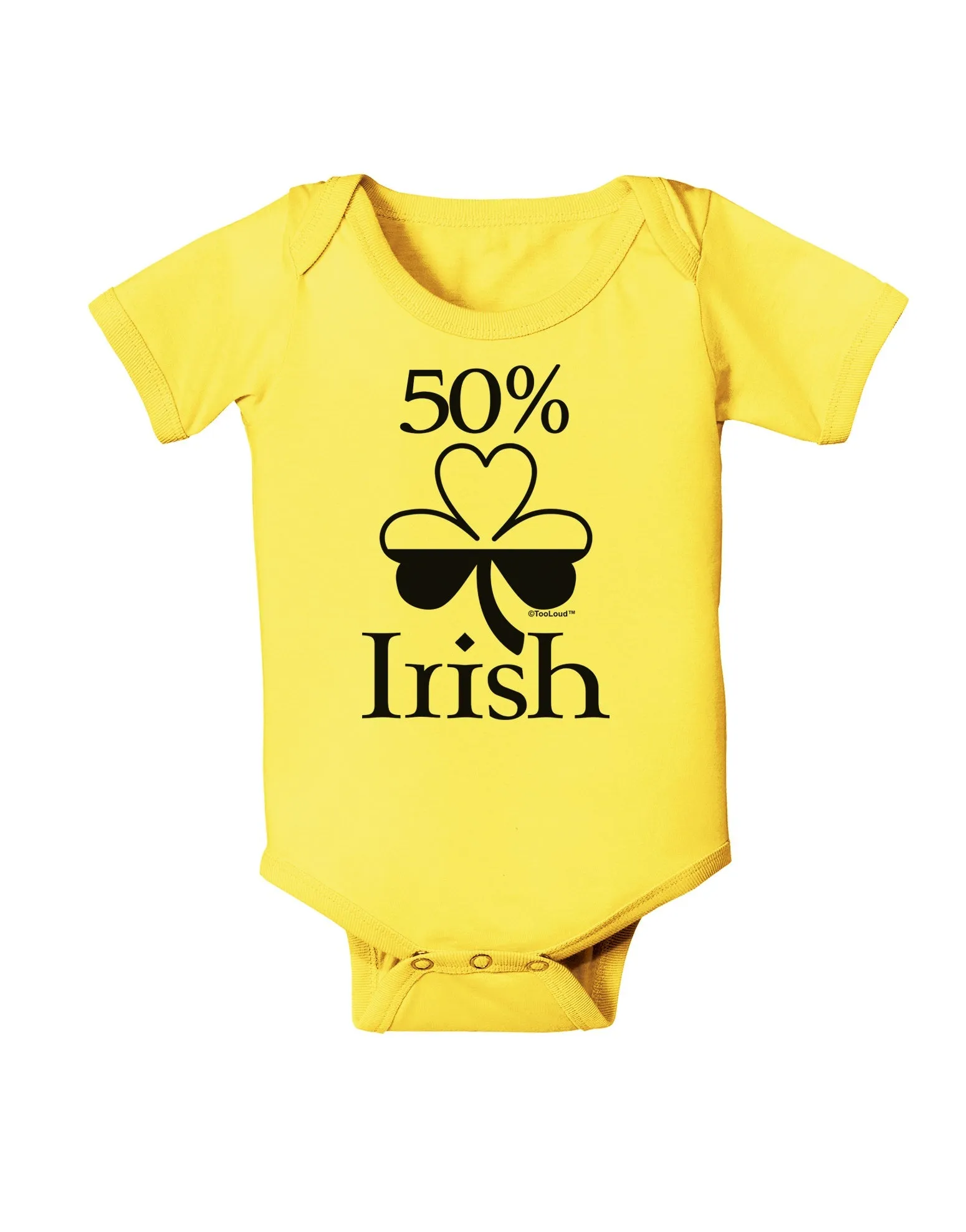 50 Percent Irish - St Patricks Day Baby Romper Bodysuit by TooLoud