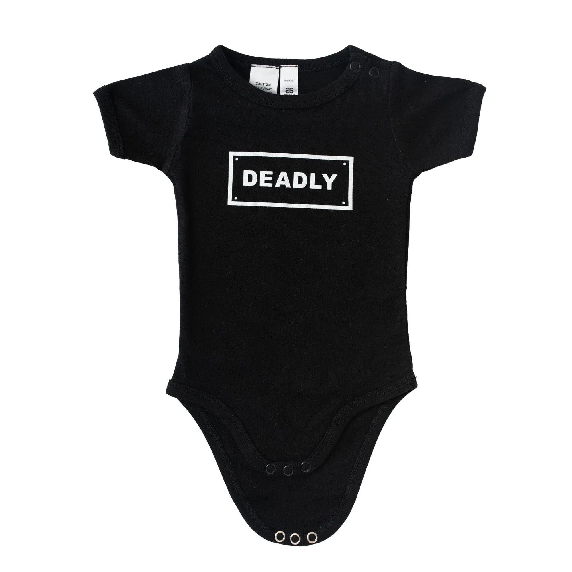 AARLI - Deadly Stencil White Baby Romper