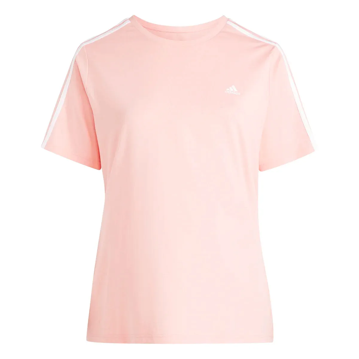 adidas Women's Essentials Slim 3-Stripes Tee (Plus Size)