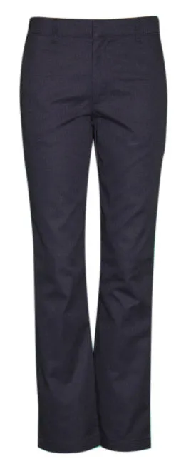 Adjustable-Waist Girls Navy Stretch Pants