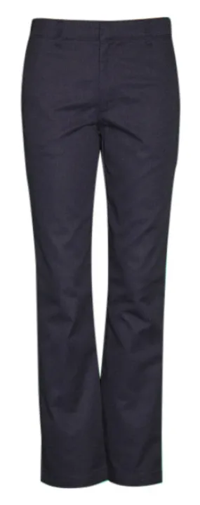 Adjustable-Waist Girls Navy Stretch Pants