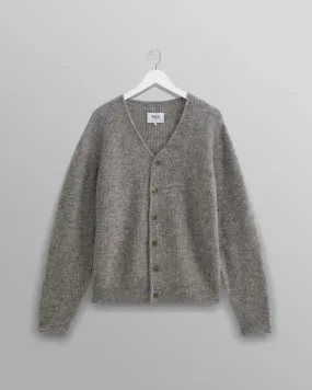 Alban - Grey Marl Mohair Blend Cardigan