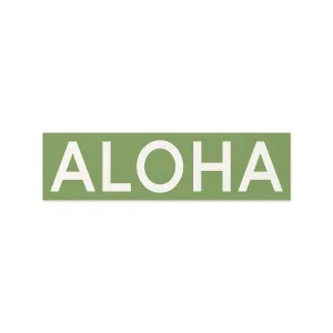 Aloha Wood Shape, Sage Green