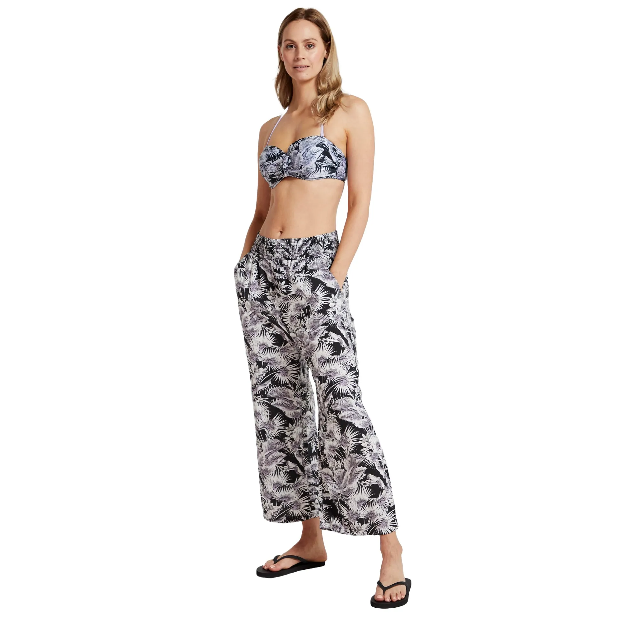 Animal Womens/Ladies Tassia Leaf Print Recycled Cropped Trousers