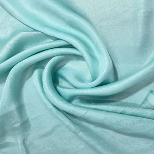 Aqua Blue Solid Gold Shimmer georgette Satin