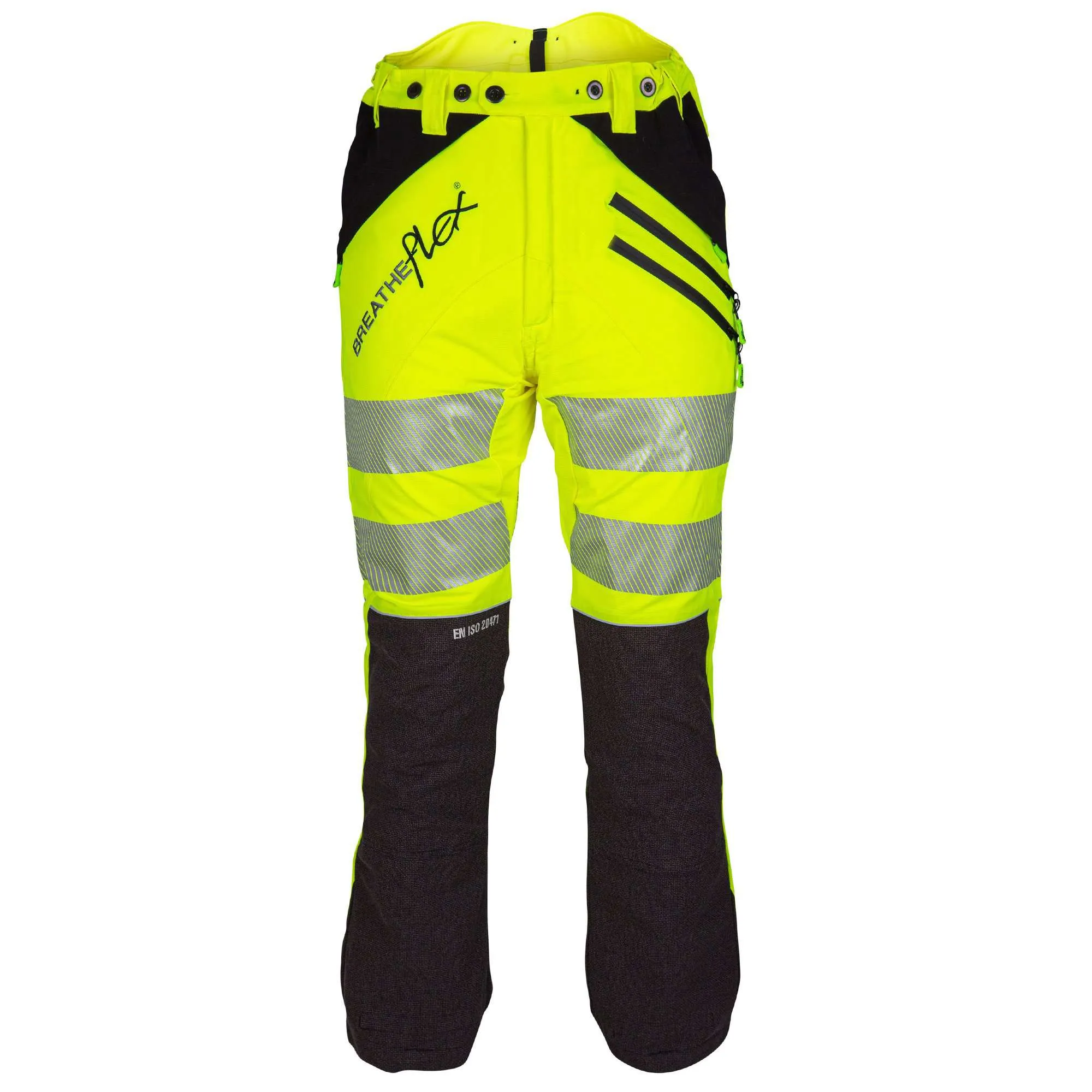 ATHV4050 Breatheflex Chainsaw Trousers Design C Class 1 - Hi-Vis Yellow/Kevlar