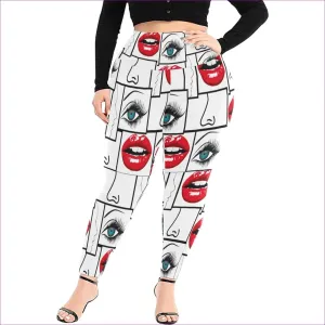 Attributes Womens High Waist Voluptuous Plus Size Leggings