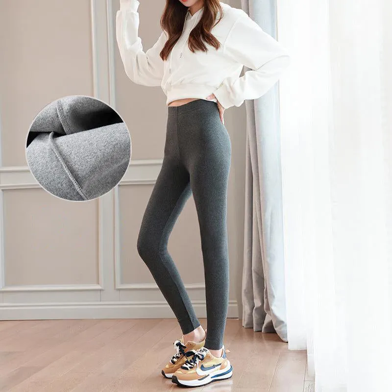 Autumn Winter Women's Leggings Elastic High Waisted Tight-Fitting Pants