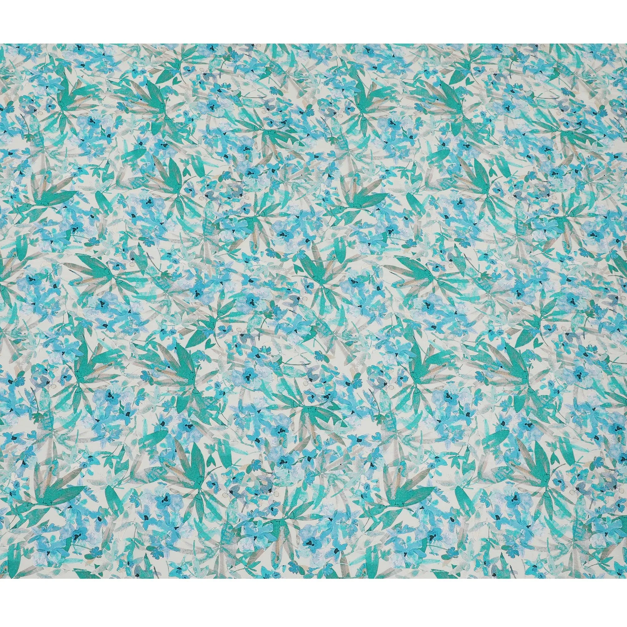 Azure Meadow Viscose Crepe Fabric - 110cm Wide - Spring Freshness for Stylish Wardrobes - Buy Online-D18231