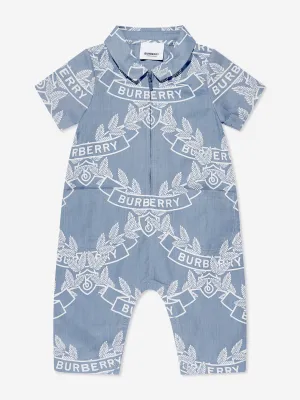 Baby Boys Andreas Crest Romper in Blue