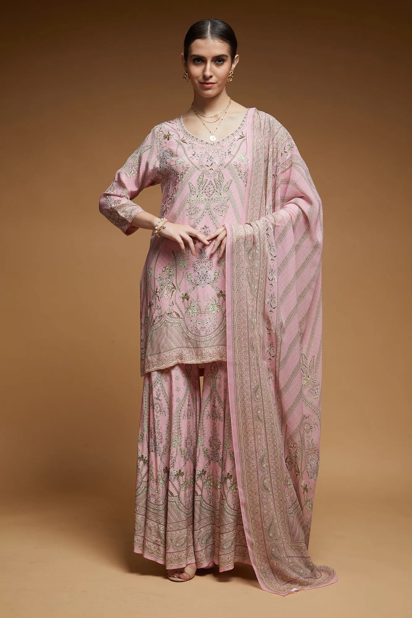 Baby Pink Sharara