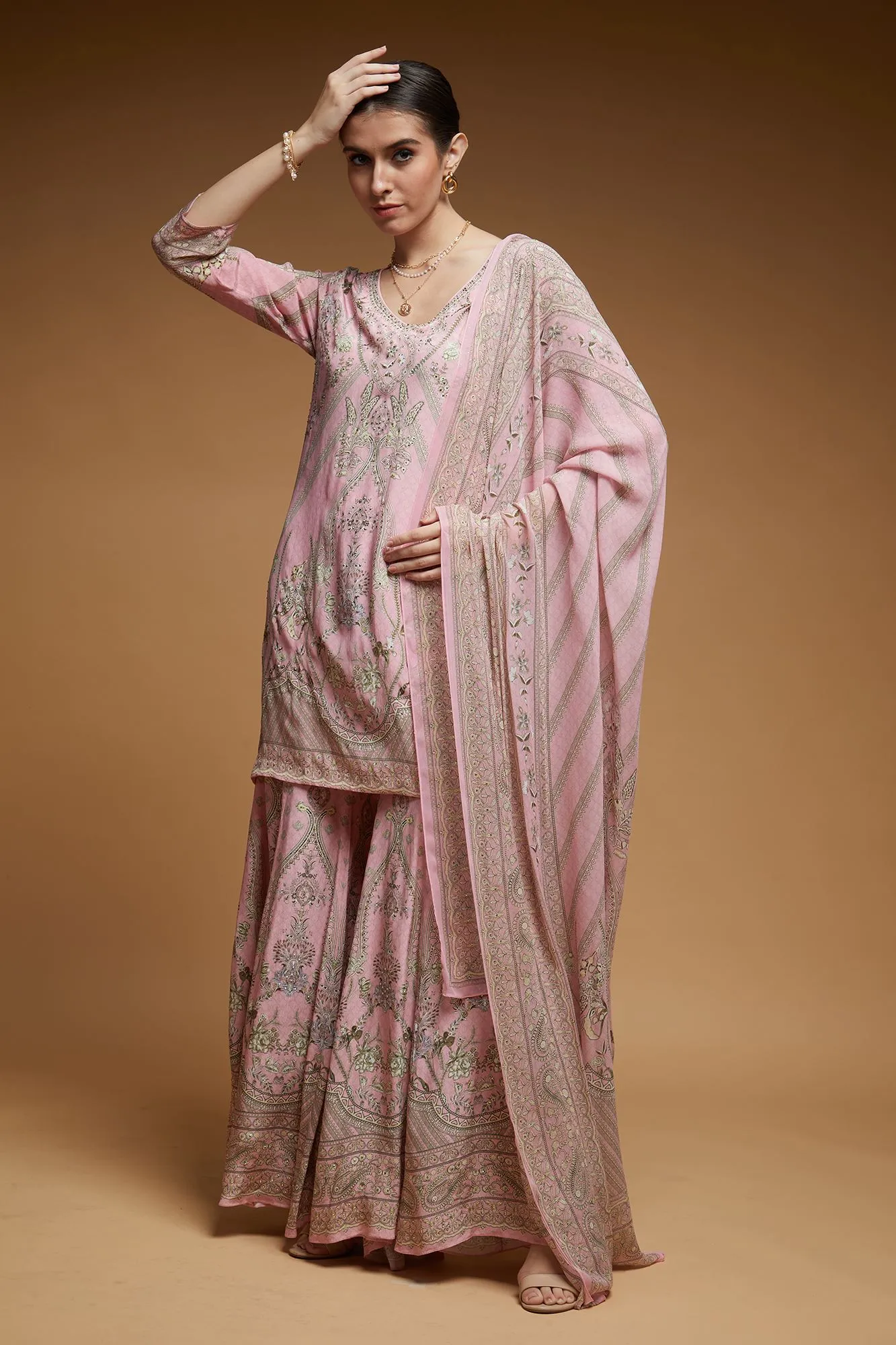 Baby Pink Sharara