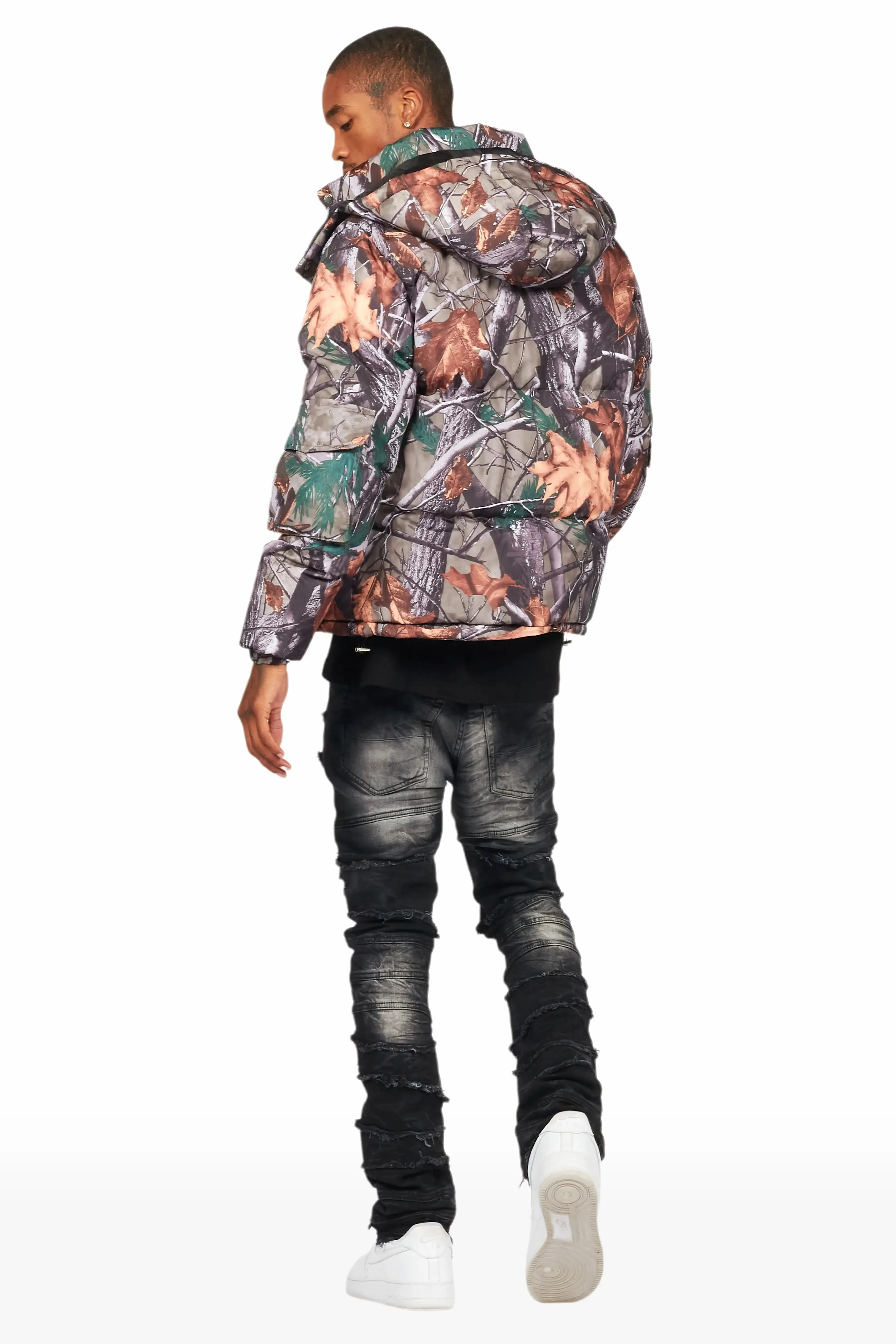 Bandik Beige Tree Camo Puffer Jacket