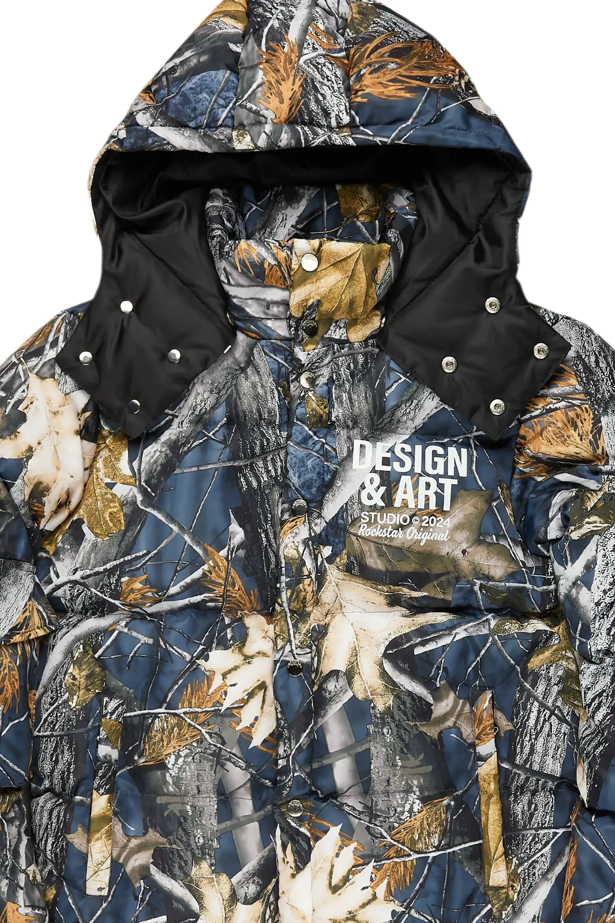 Bandik Black Tree Camo Puffer Jacket