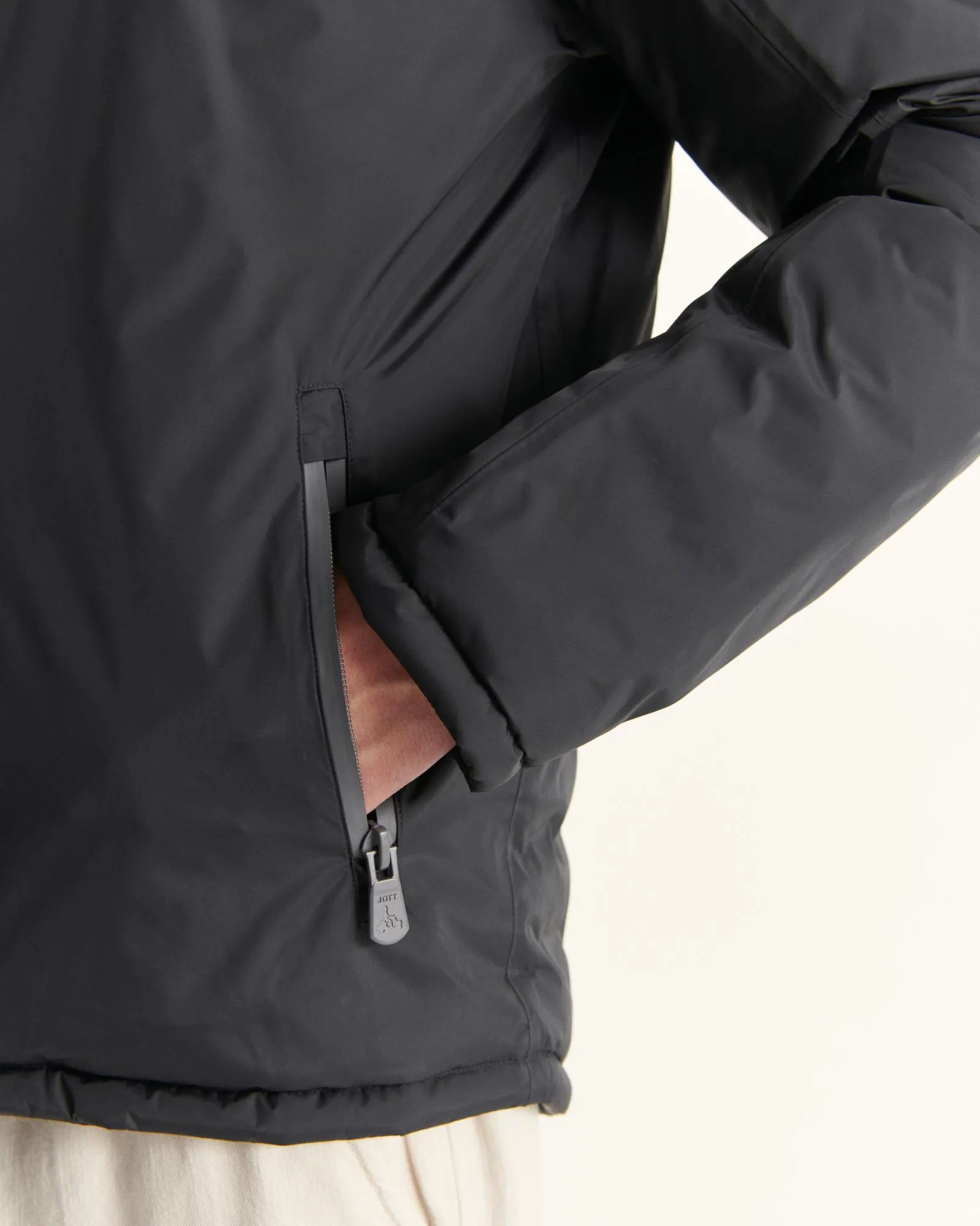 Black Reversible hooded puffer jacket Bergen