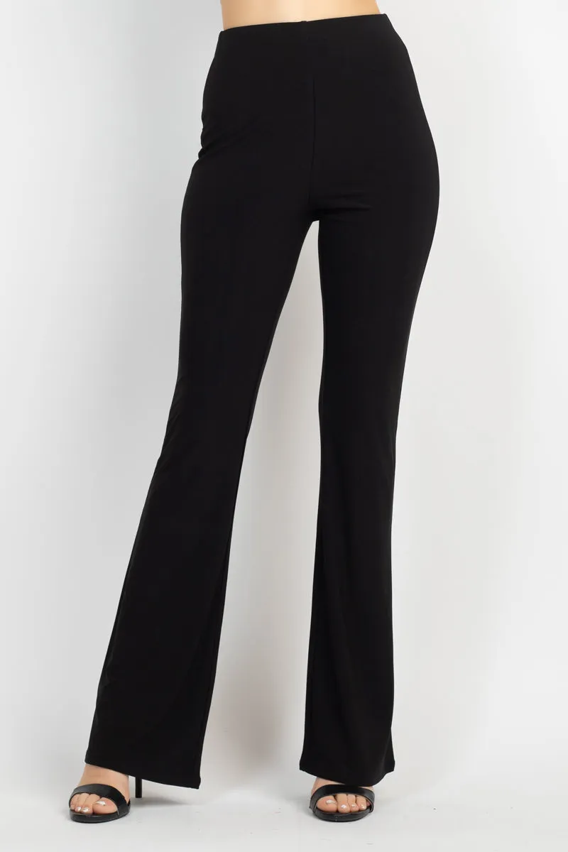 Black Solid Halter Top And Elastic Leggings Set - Ships from The USA