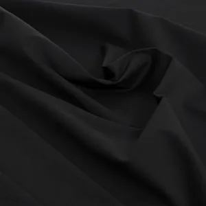 Black Stretchy Cotton Nylon Blend 1830