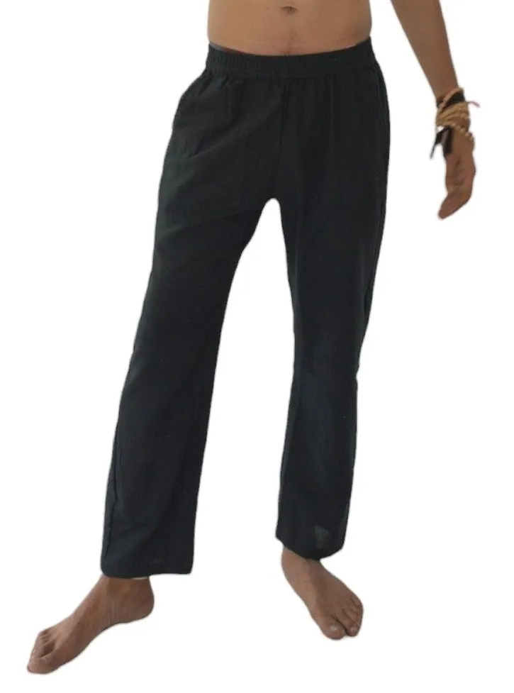 Black Unisex Organic Cotton Free Size Trousers