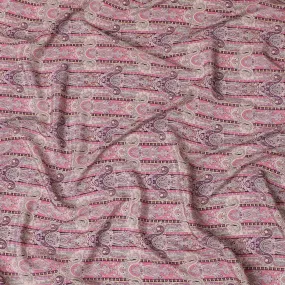 Bohemian Rhapsody Viscose Crepe Fabric - 110cm Wide - Intricate Paisley Design - Buy Online-D18233