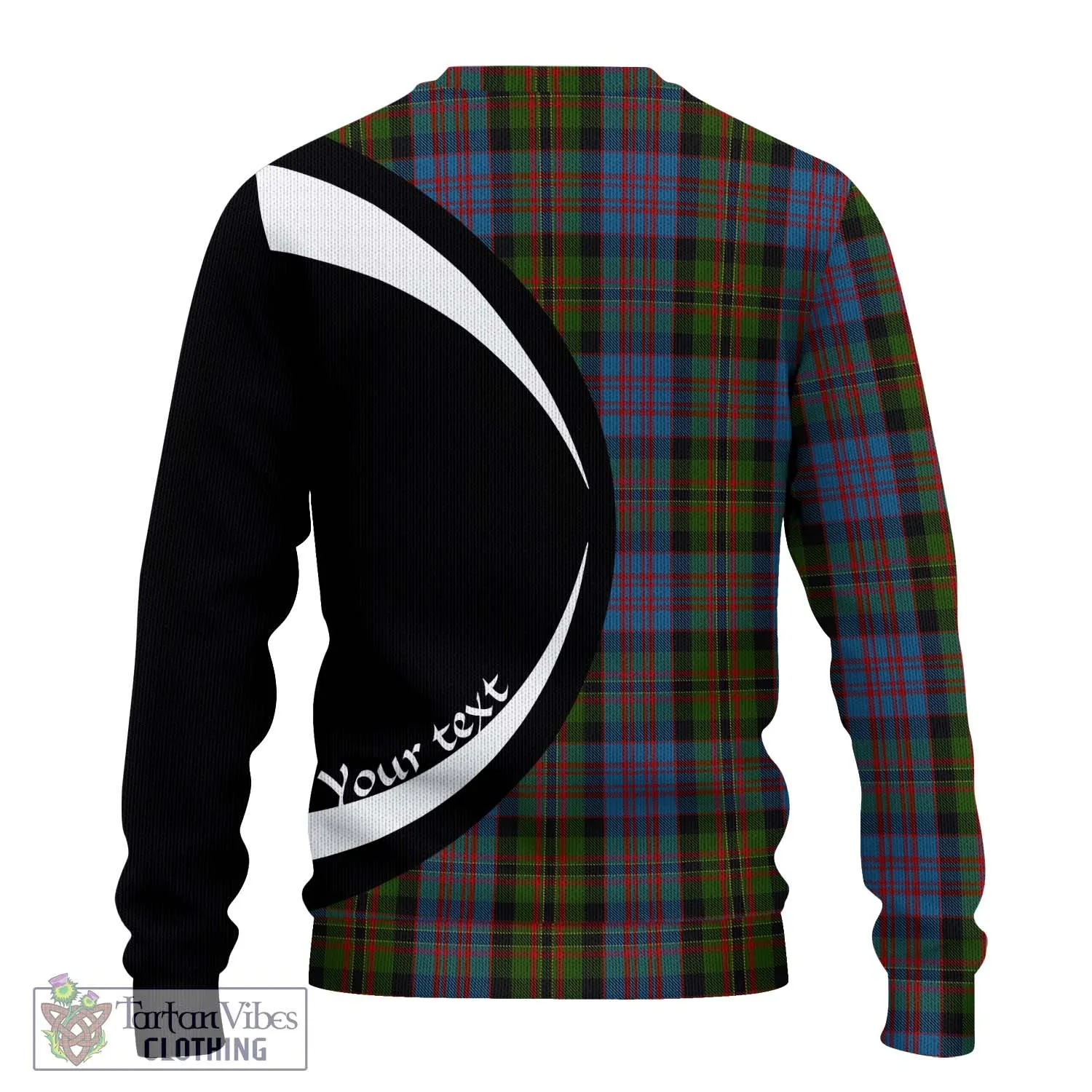 Bowie Tartan Ugly Sweater with Family Crest Circle Style