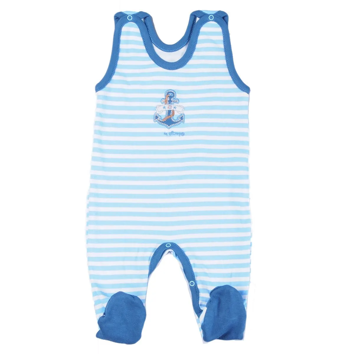 Boys Sleeveless Bodysuit Anchor Footed