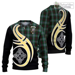 Brodie Hunting Tartan Ugly Sweater with Family Crest and Celtic Symbol Style