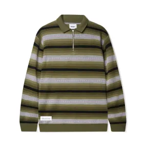 Butter Goods Linear Knitted Polo - Olive