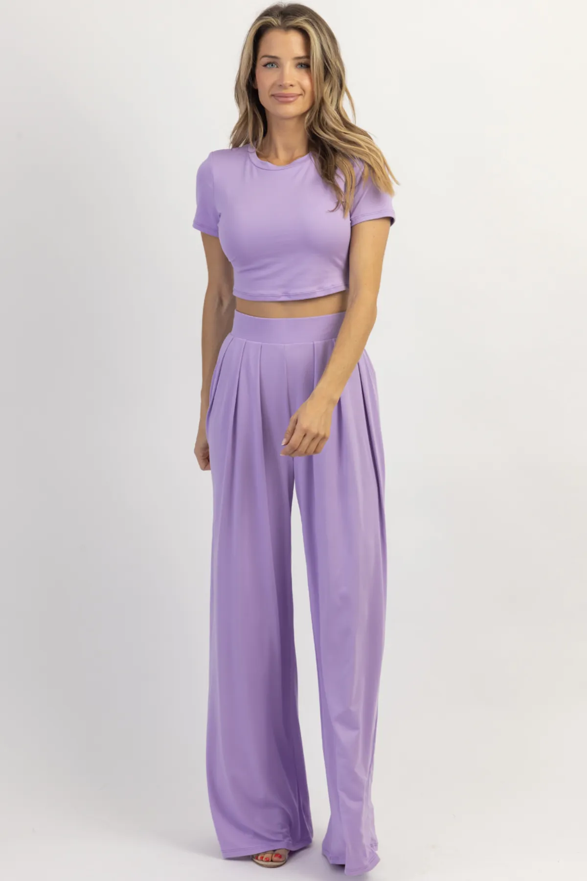 BUTTER SOFT LILAC PALAZZO PANT SET *BACK IN STOCK*