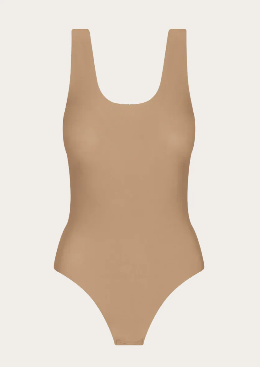 Butter Tank Bodysuit - Toffee