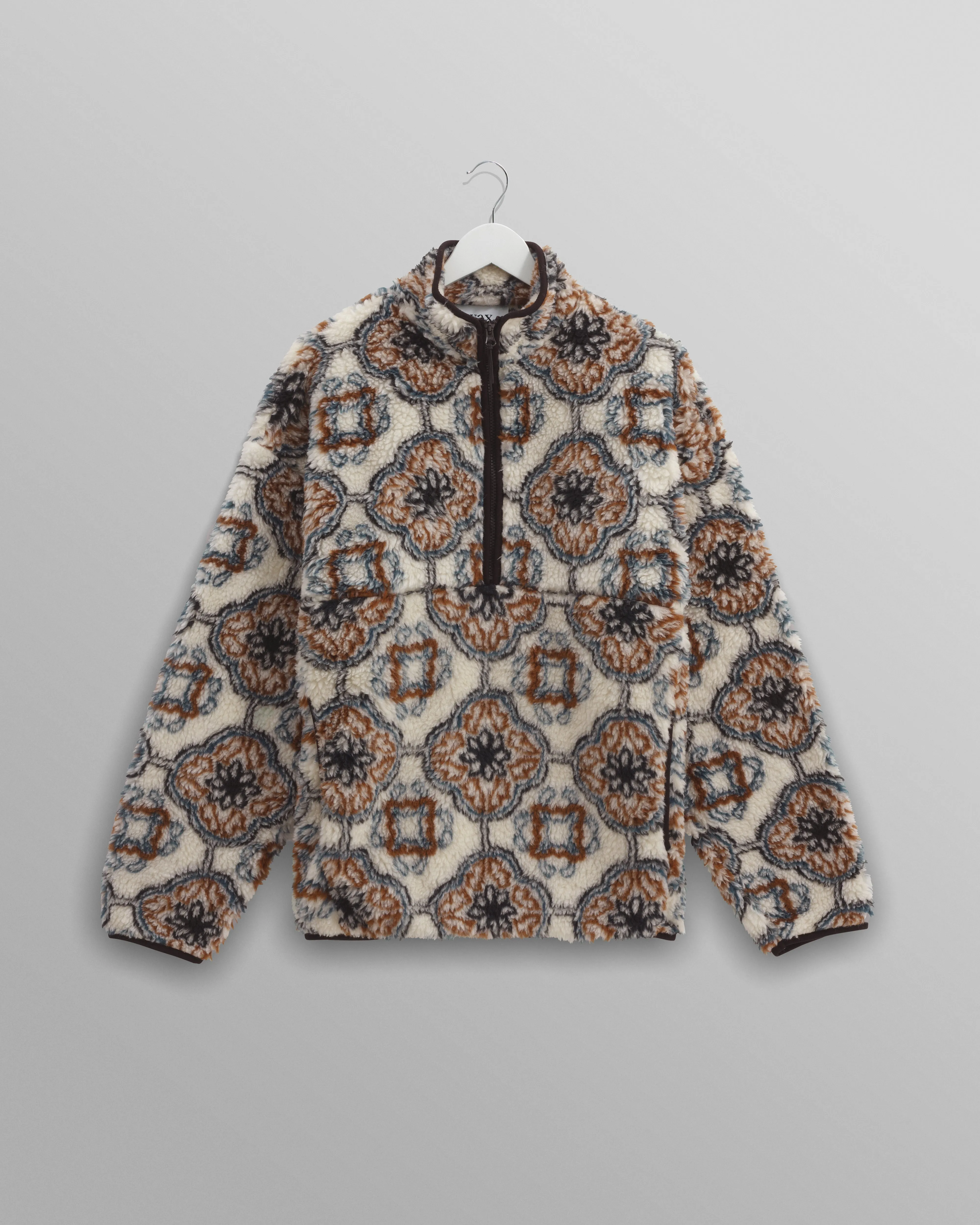 Camley - Ecru Tile Print Fleece