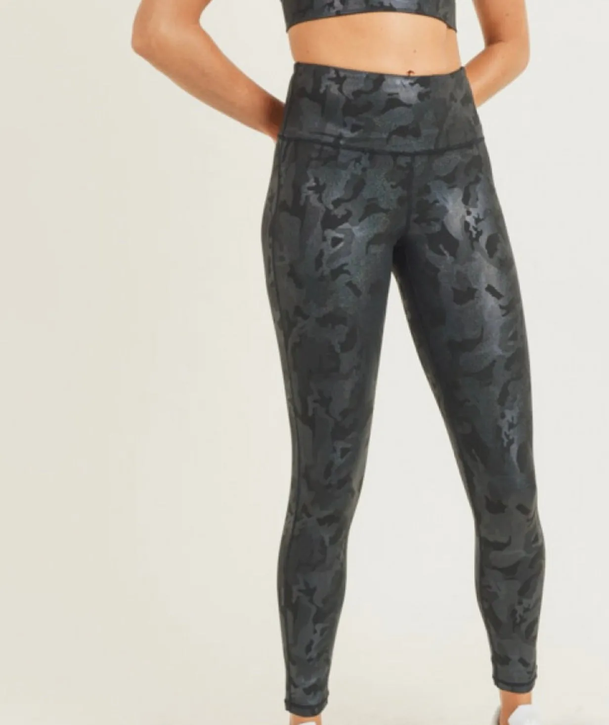 Camo Foil Highwaist Leggings (Curvy sizes included)