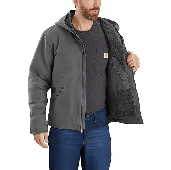 Carhartt Men's - Washed Duck Sherpa Lined Jacket - Gravel Grey