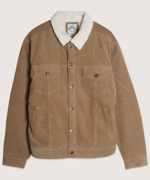 Casual Corduroy Lined Trucker Jacket for Men - 2 colors