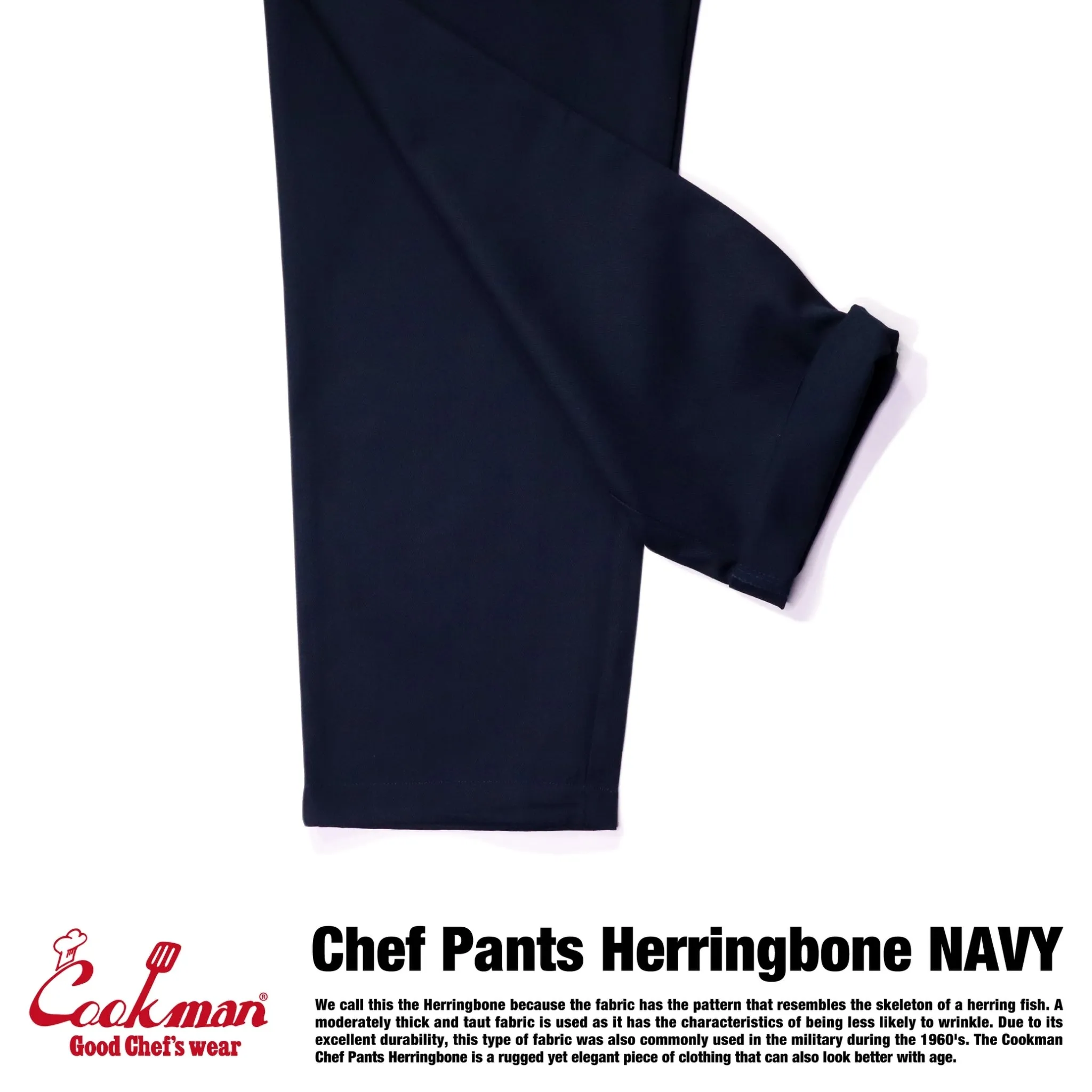 Cookman Chef Pants - Herringbone : Navy