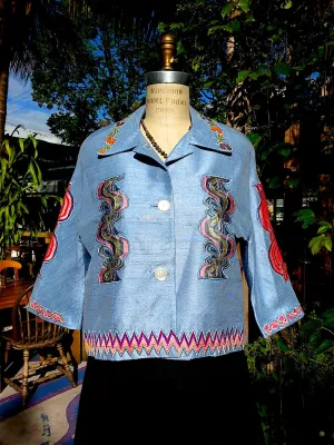 Couture Cut Peace Jacket Baby Blue