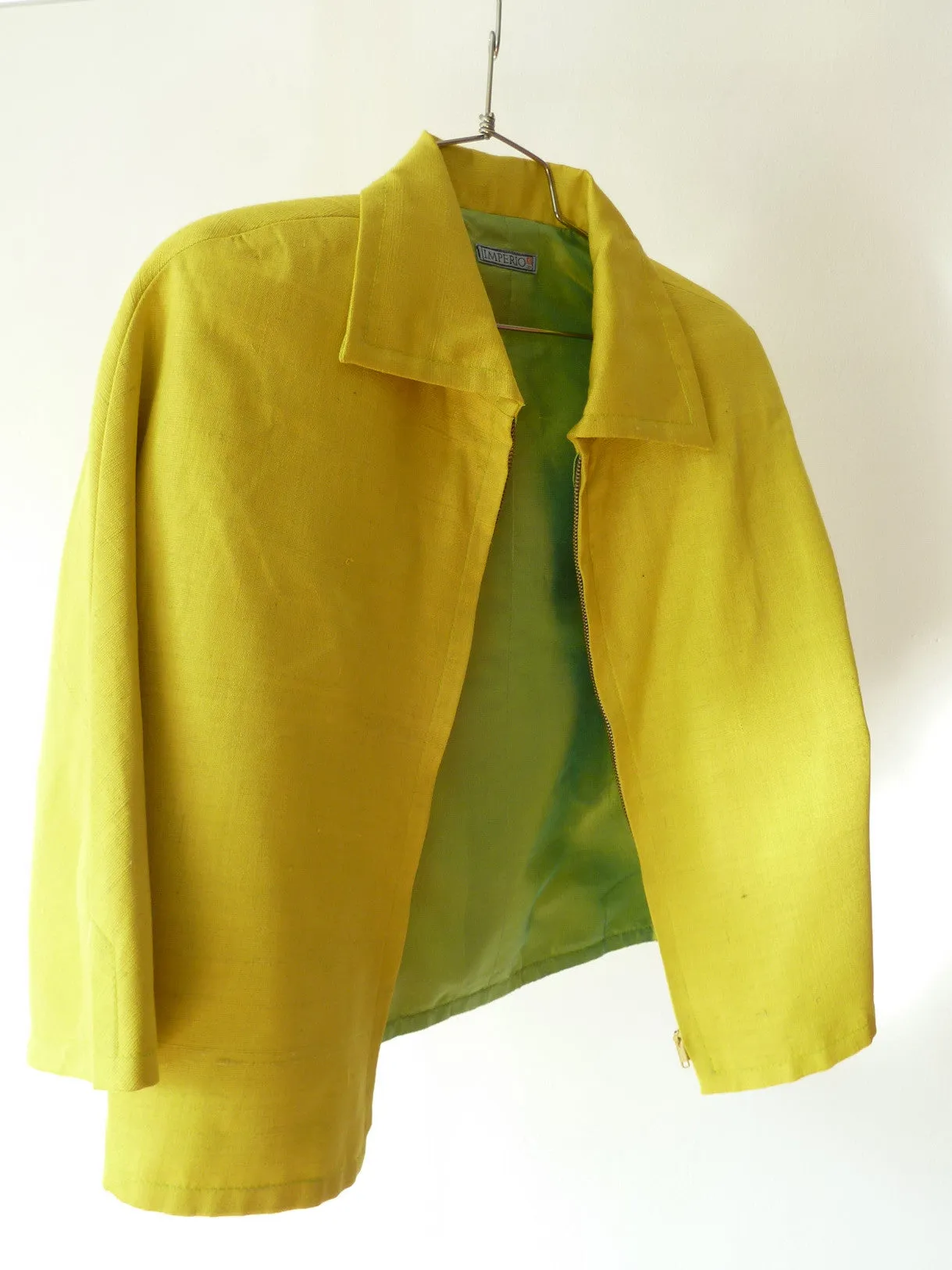 Couture Cut Peace Jacket Citron And Rainbow Swirl