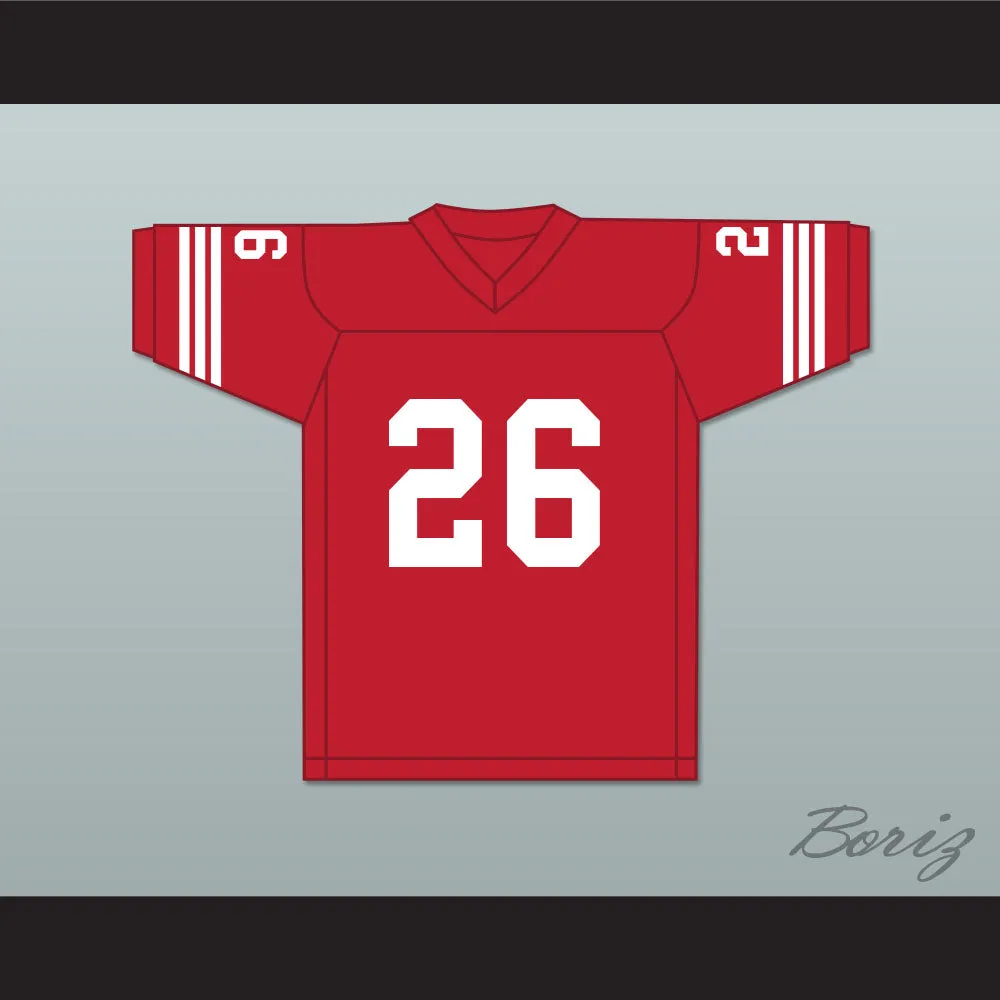 Dave Promisco 26 Mustangs High School Red Football Jersey Windrunner 2