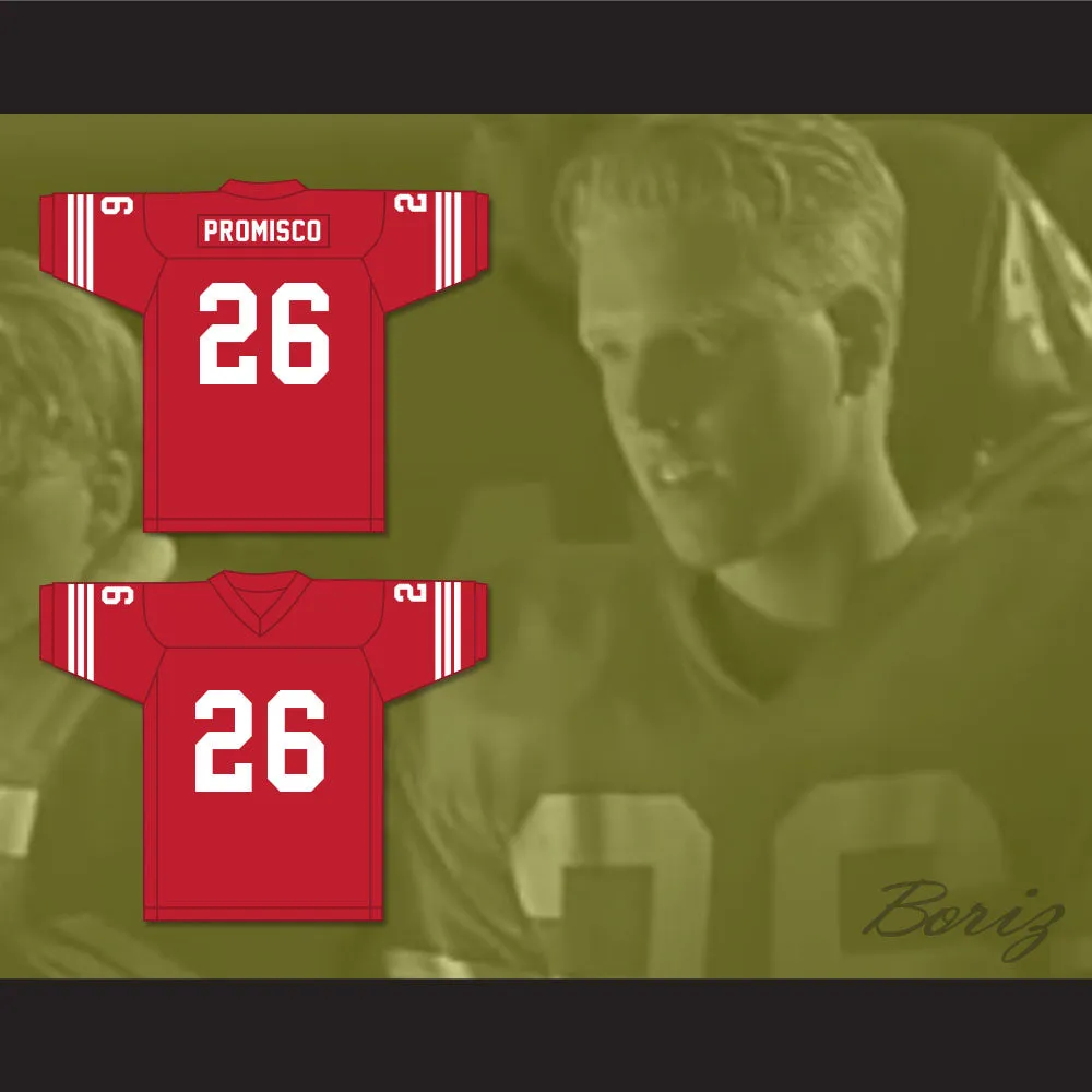 Dave Promisco 26 Mustangs High School Red Football Jersey Windrunner 2