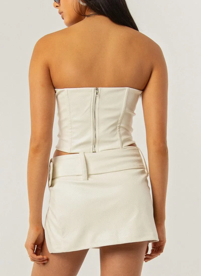 Divine Energy Bustier - Ivory Snakeskin