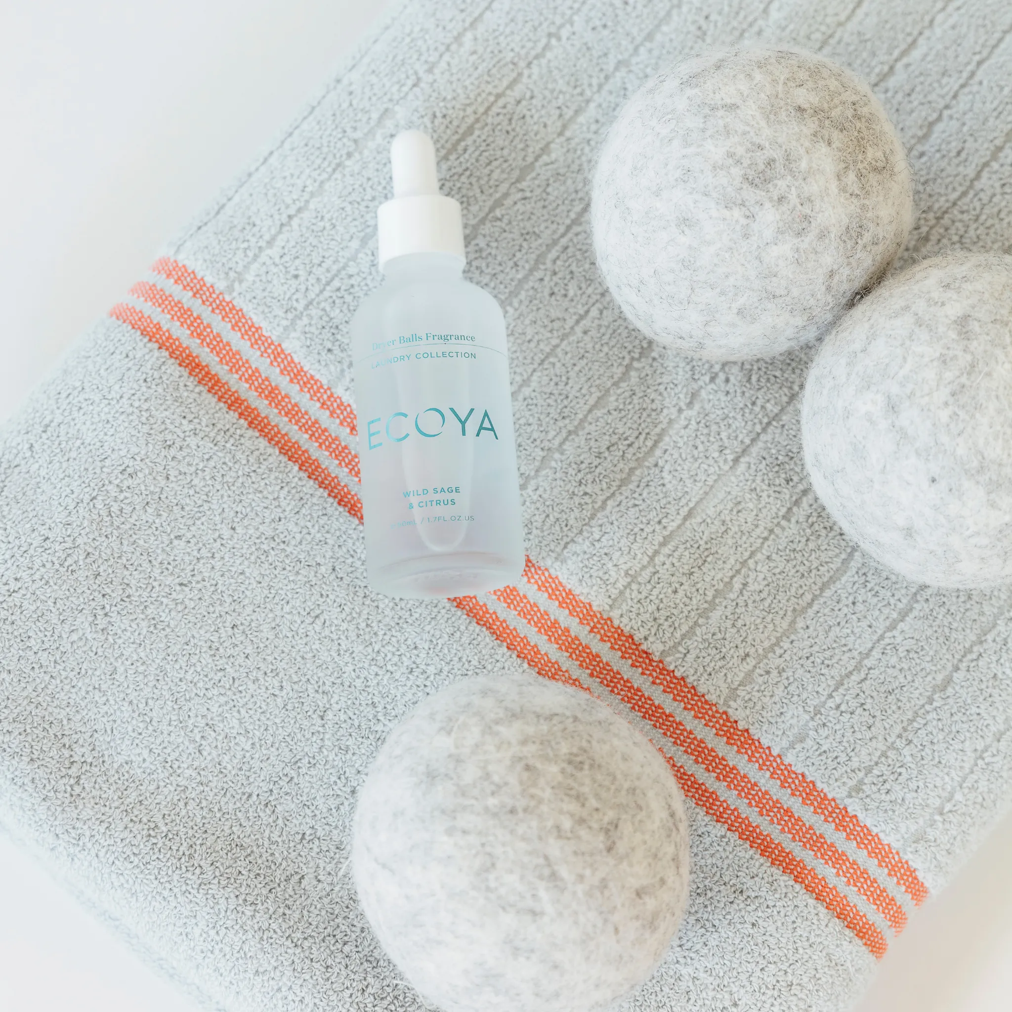 Ecoya Wild Sage & Citrus Dryer Balls Fragrance Dropper