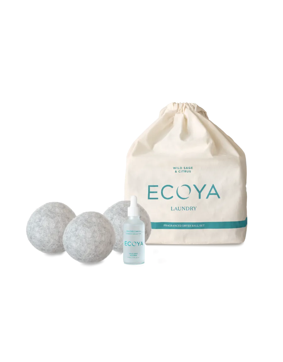 Ecoya Wild Sage & Citrus Fragranced Dryer Ball Set