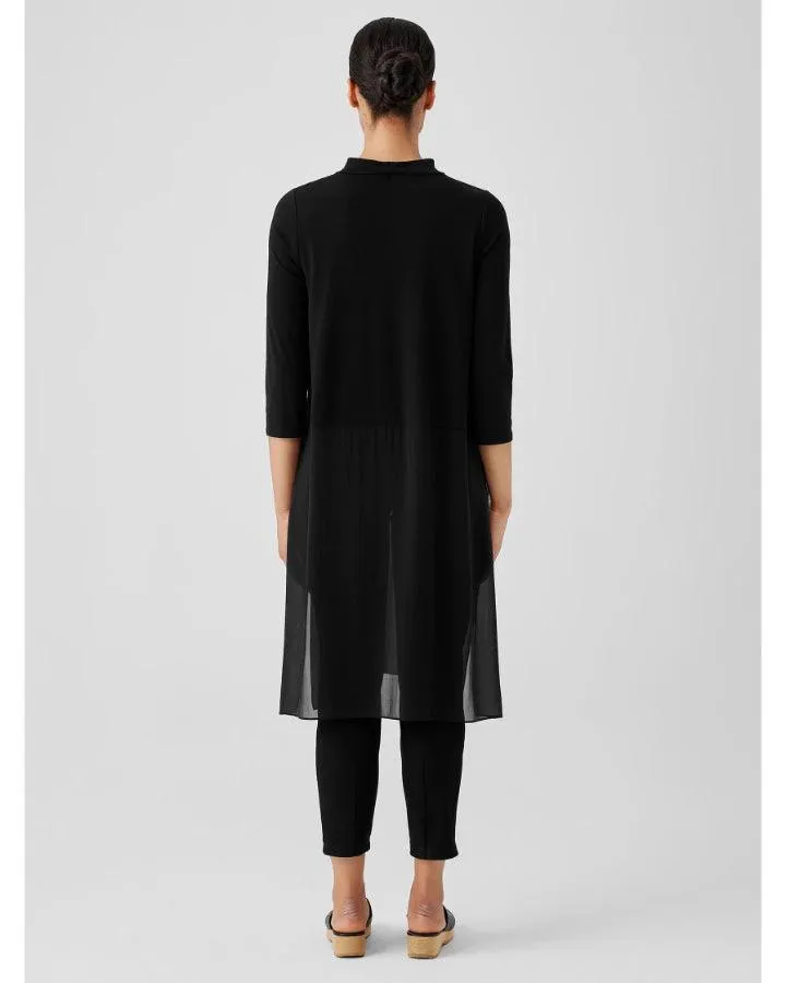 Eileen Fisher Mock Neck Silk Tunic