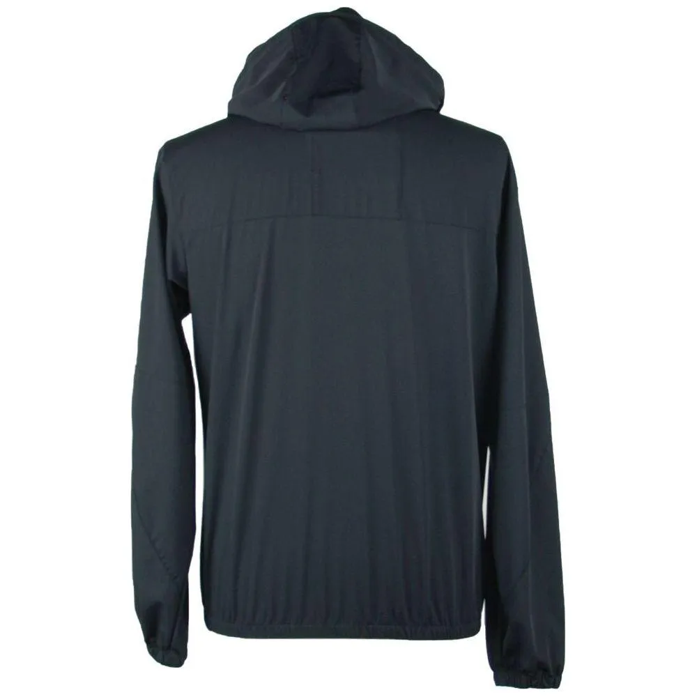 Emilio Romanelli Sleek Hooded Full Zip Jacket in Black