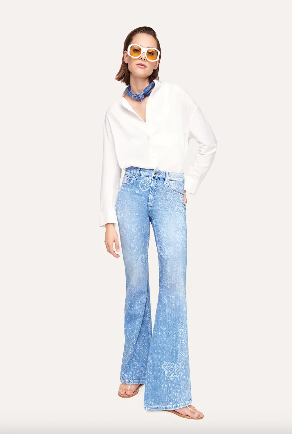 Fabienne Paisley Flared Jeans - Summer