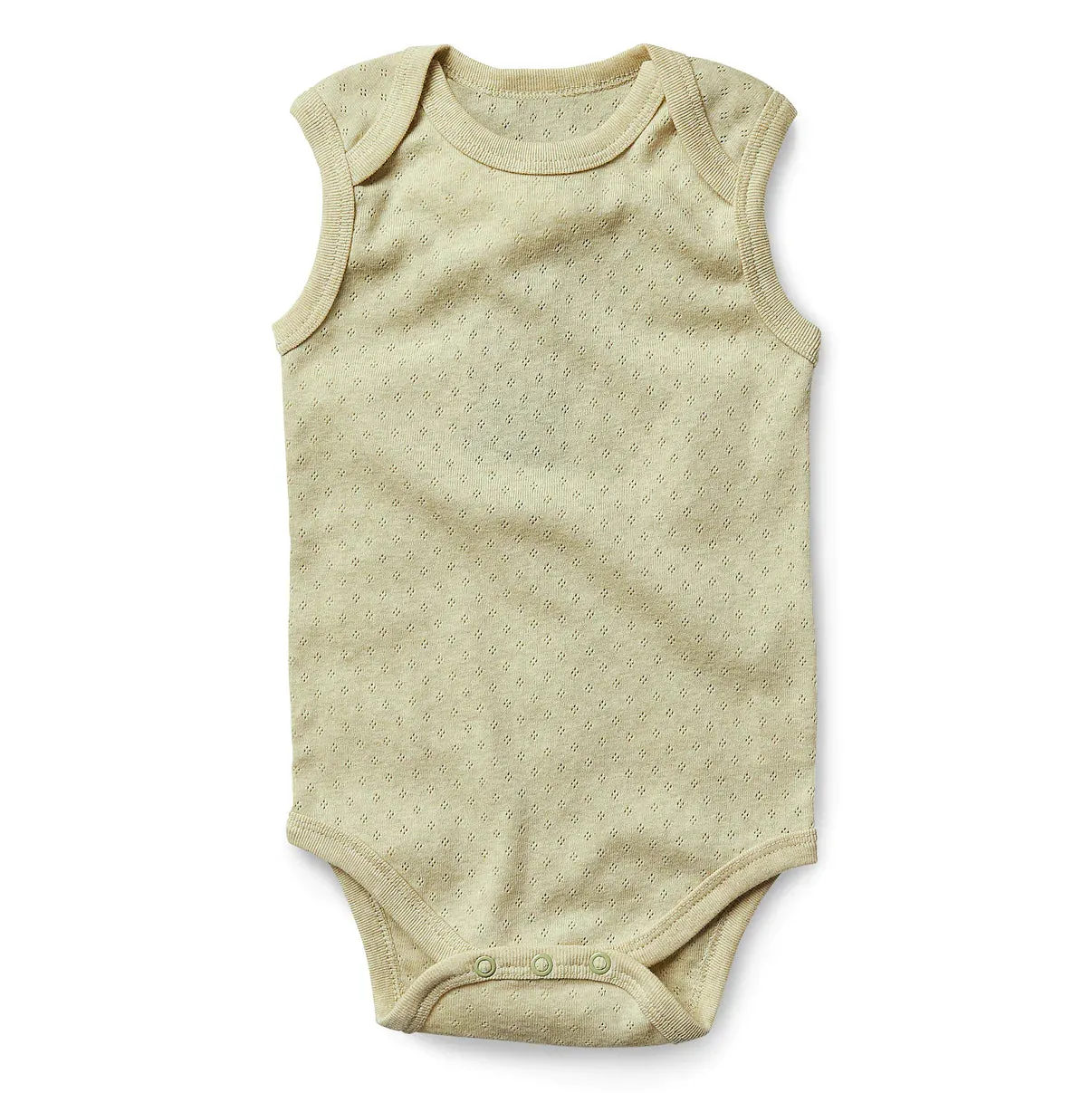 Fibre for Good Pointelle Sleeveless Body Suit - Sage