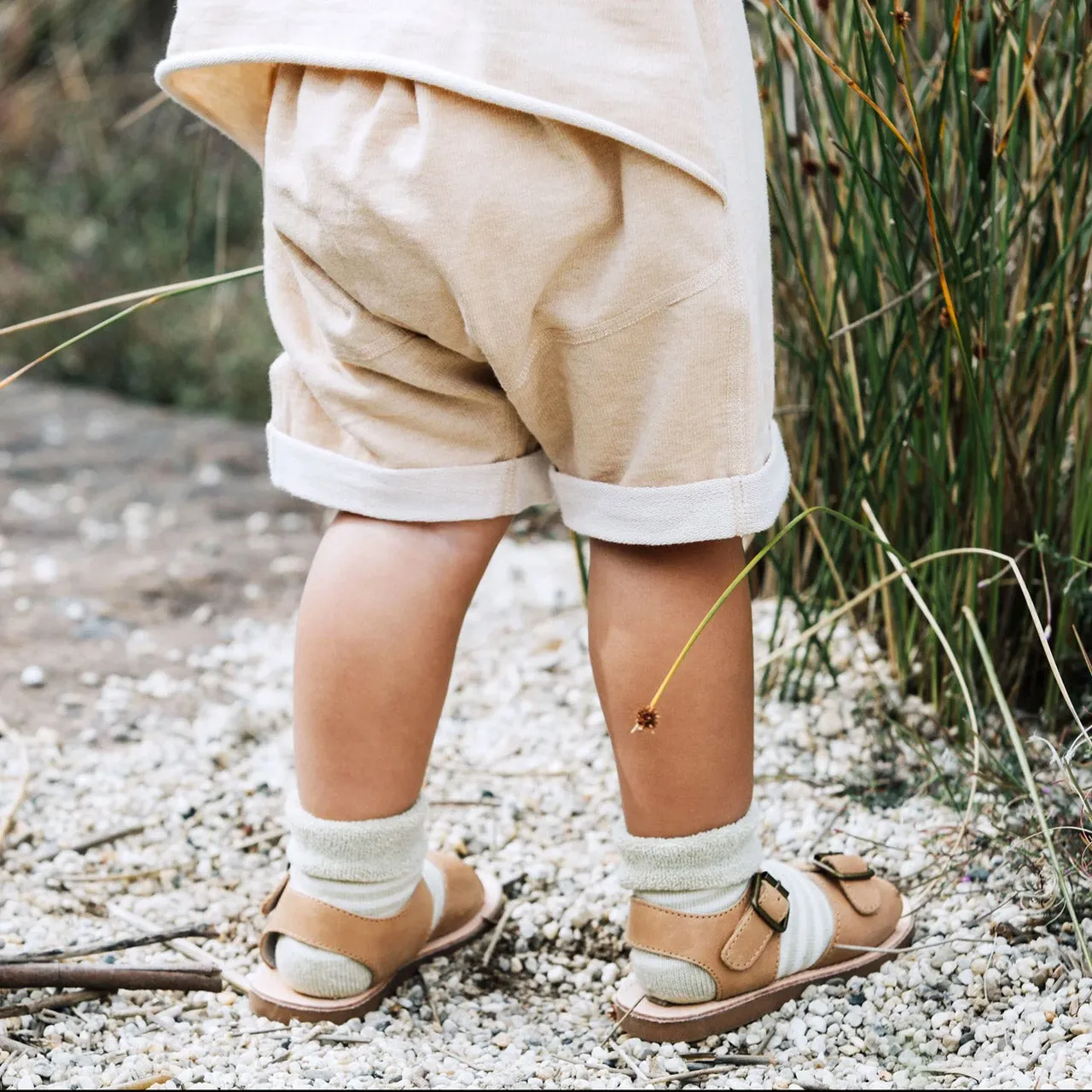 Fine French Terry Romper - Undyed Organic Heirloom Cotton (3-24m)