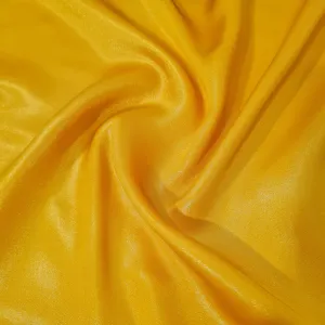 Fire Yellow Solid Gold Shimmer Georgrette Satin